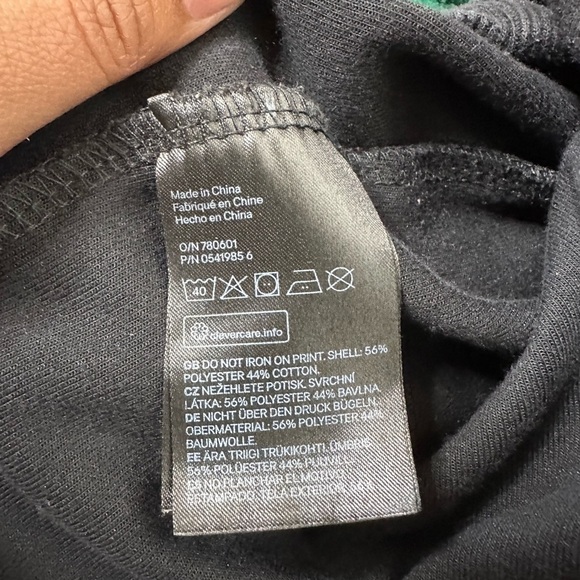 H&M Black Floral Hoodie With Zip Size L - Picture 4 of 6